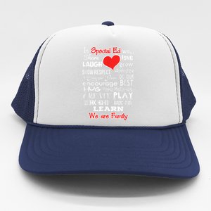 Special Education We Are Family School Teacher Gift Trucker Hat