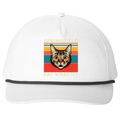 Springfield Eat What TheyRe Eating Dogs Cats Pets Trump Snapback Five-Panel Rope Hat