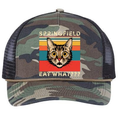 Springfield Eat What TheyRe Eating Dogs Cats Pets Trump Retro Rope Trucker Hat Cap