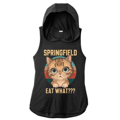 Springfield Eat What TheyRe Eating Dogs Cats Pets Trump Ladies PosiCharge Tri-Blend Wicking Draft Hoodie Tank