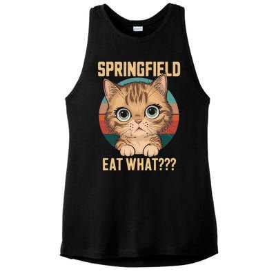 Springfield Eat What TheyRe Eating Dogs Cats Pets Trump Ladies PosiCharge Tri-Blend Wicking Tank