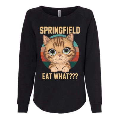 Springfield Eat What TheyRe Eating Dogs Cats Pets Trump Womens California Wash Sweatshirt