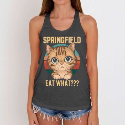 Springfield Eat What TheyRe Eating Dogs Cats Pets Trump Women's Knotted Racerback Tank