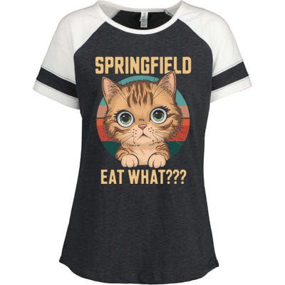 Springfield Eat What TheyRe Eating Dogs Cats Pets Trump Enza Ladies Jersey Colorblock Tee