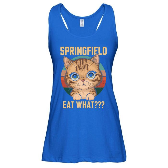 Springfield Eat What TheyRe Eating Dogs Cats Pets Trump Ladies Essential Flowy Tank