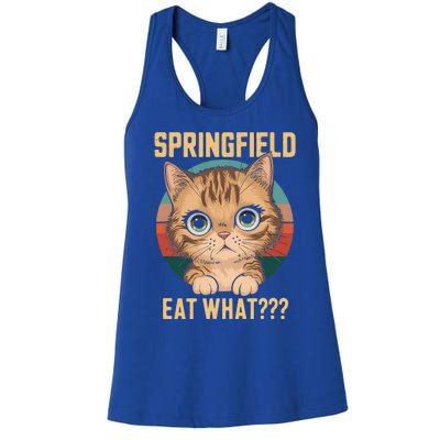 Springfield Eat What TheyRe Eating Dogs Cats Pets Trump Women's Racerback Tank