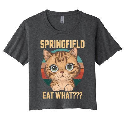 Springfield Eat What TheyRe Eating Dogs Cats Pets Trump Women's Crop Top Tee