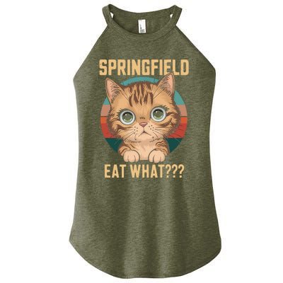 Springfield Eat What TheyRe Eating Dogs Cats Pets Trump Women's Perfect Tri Rocker Tank