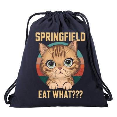 Springfield Eat What TheyRe Eating Dogs Cats Pets Trump Drawstring Bag