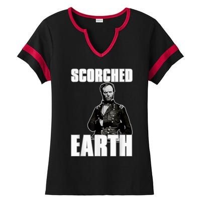 Scorched Earth William Tecumseh Sherman Ladies Halftime Notch Neck Tee