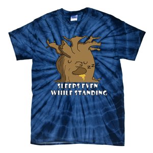 Sleeps Even While Standing Funny Design Tie-Dye T-Shirt