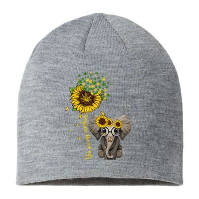 Sunflower Elephant Weed Leaf Canabis 420 Marijuana Sustainable Beanie