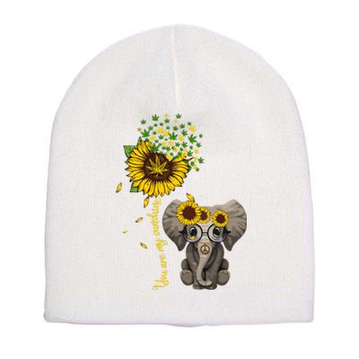 Sunflower Elephant Weed Leaf Canabis 420 Marijuana Short Acrylic Beanie