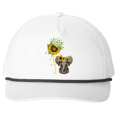 Sunflower Elephant Weed Leaf Canabis 420 Marijuana Snapback Five-Panel Rope Hat