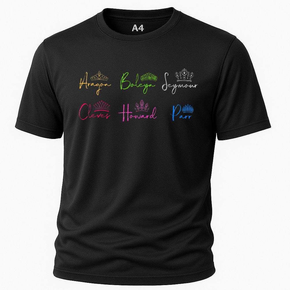 Six Ex Wives of Henry VIII Signatures & Crowns Cooling Performance Crew T-Shirt