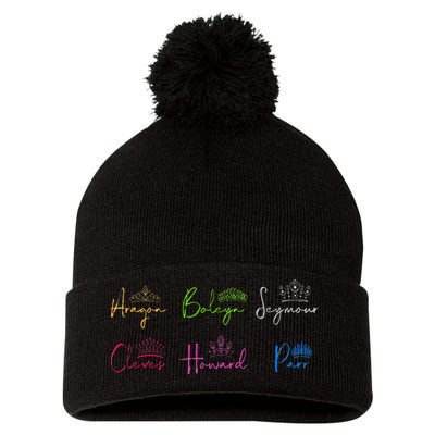 Six Ex Wives of Henry VIII Signatures & Crowns Pom Pom 12in Knit Beanie