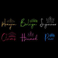 Six Ex Wives of Henry VIII Signatures & Crowns Zip Tote Bag