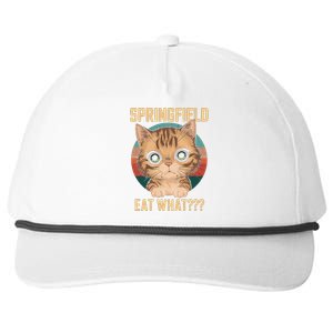 Springfield Eat What TheyRe Eating Dogs Cats Pets Trump Snapback Five-Panel Rope Hat