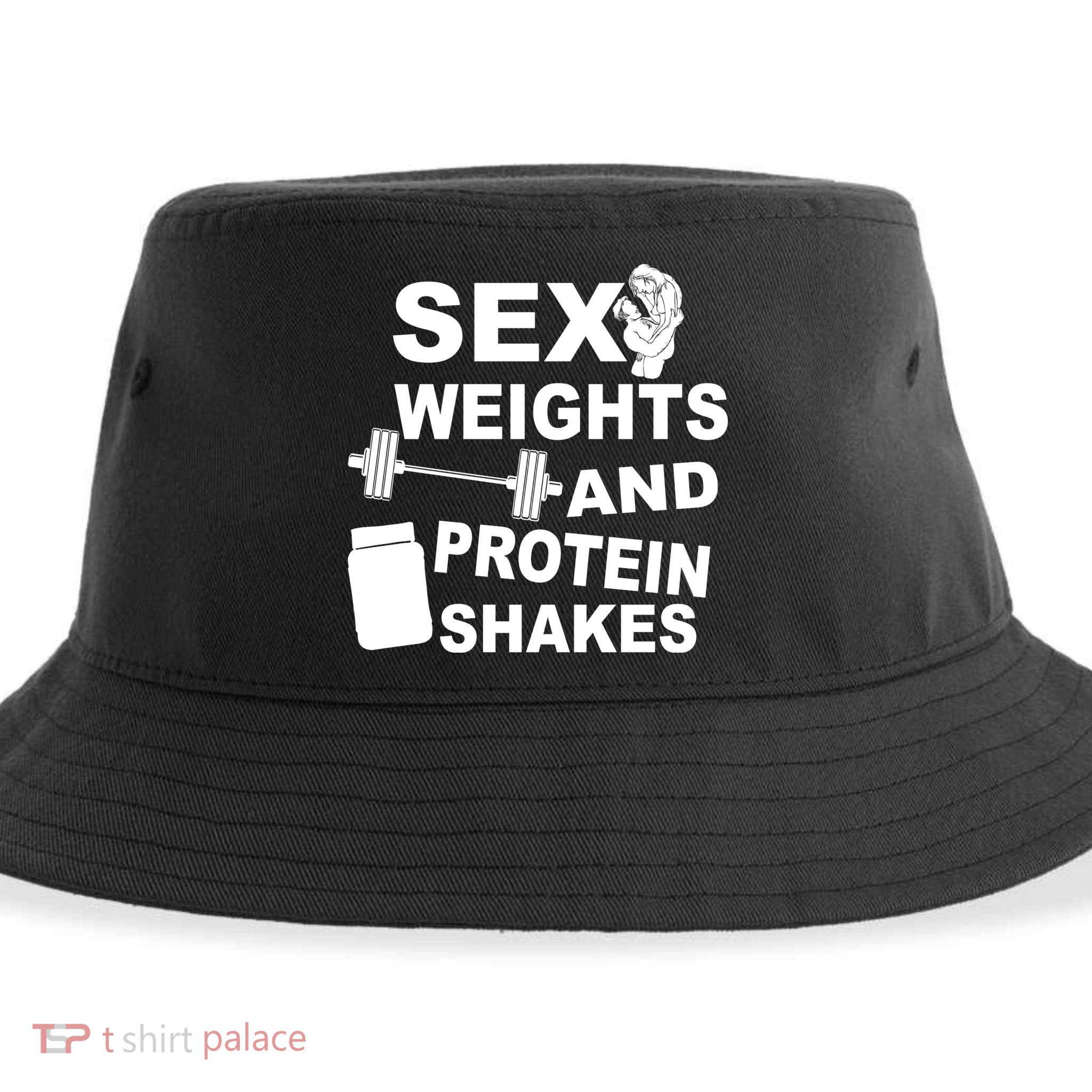 Sex Weights Protein Shakes Sustainable Bucket Hat