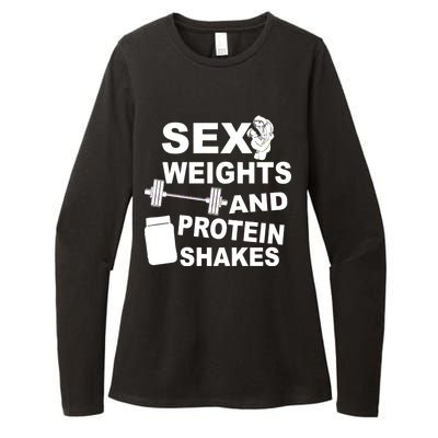 Sex Weights Protein Shakes Womens CVC Long Sleeve Shirt