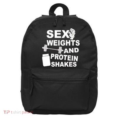 Sex Weights Protein Shakes 16 in Basic Backpack