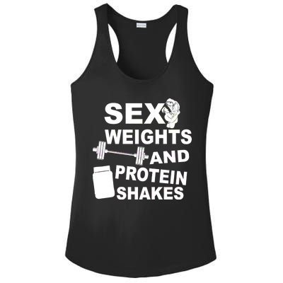 Sex Weights Protein Shakes Ladies PosiCharge Competitor Racerback Tank