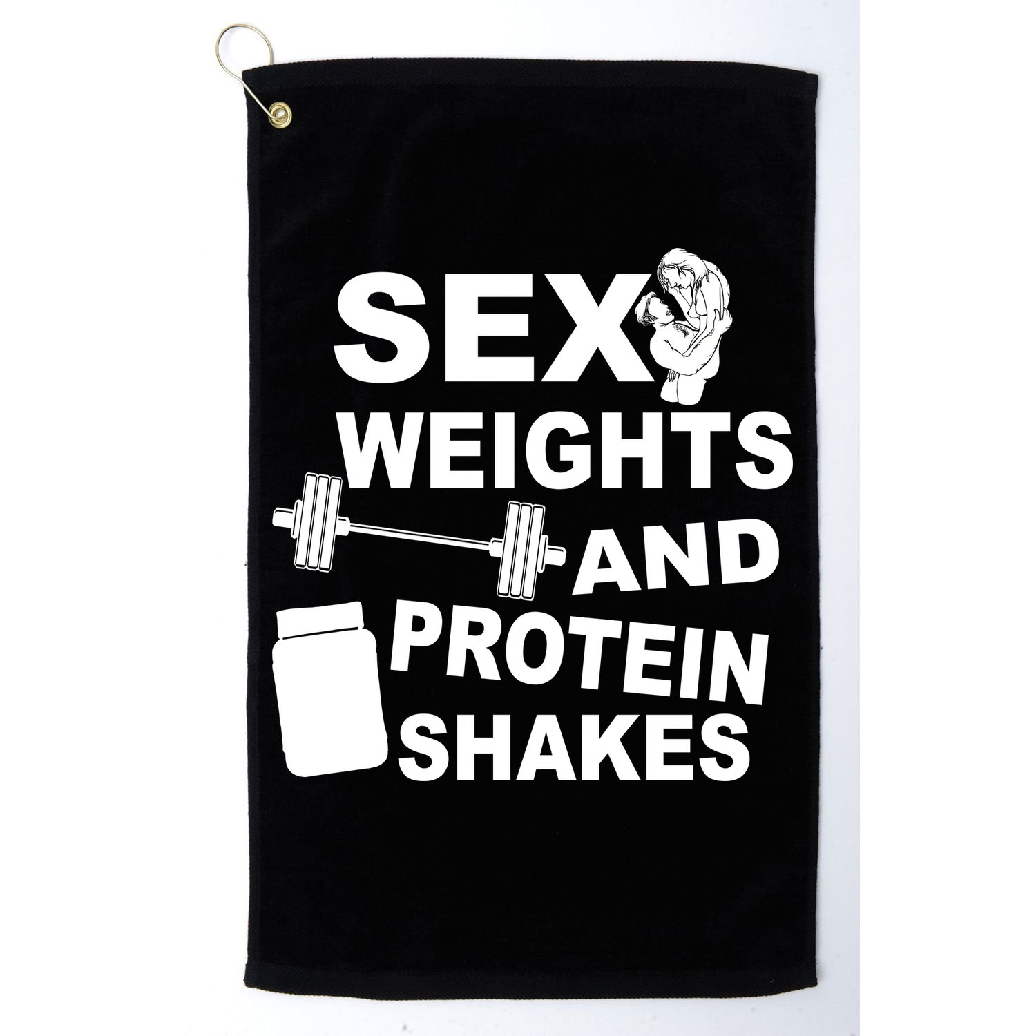 Sex Weights Protein Shakes Golf Towel