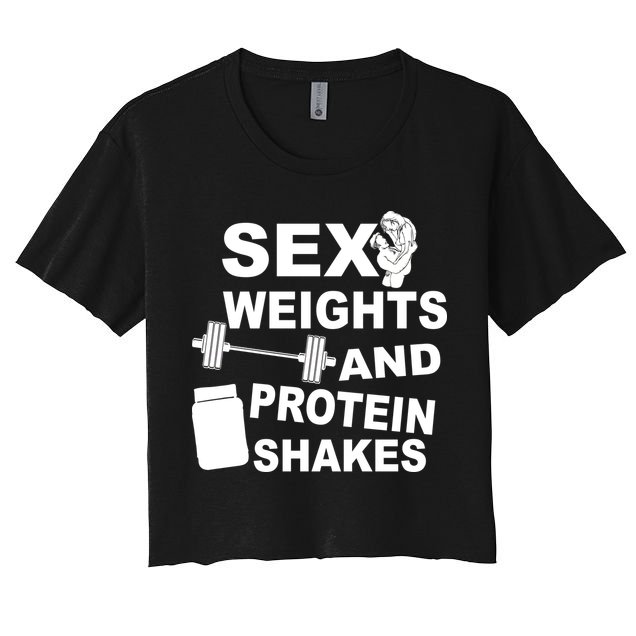 Sex Weights Protein Shakes Crop Top