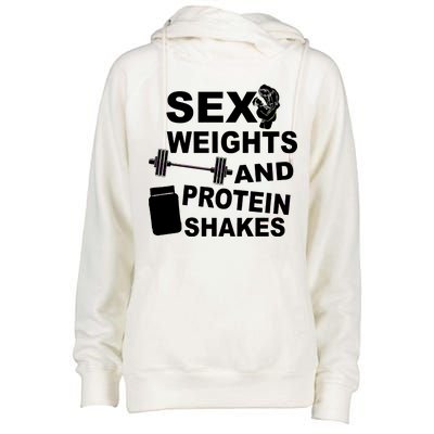 Sex Weights Protein Shakes Womens Funnel Neck Pullover Hood