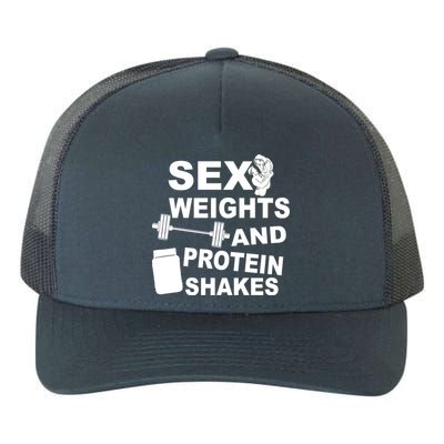 Sex Weights Protein Shakes Yupoong Adult 5-Panel Trucker Hat