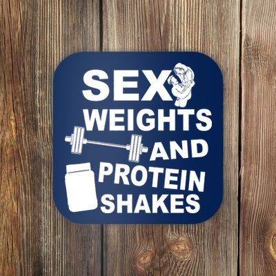 Sex Weights Protein Shakes Coaster