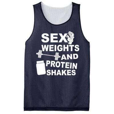 Sex Weights Protein Shakes Mesh Reversible Basketball Jersey Tank