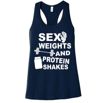 Sex Weights Protein Shakes Women's Racerback Tank