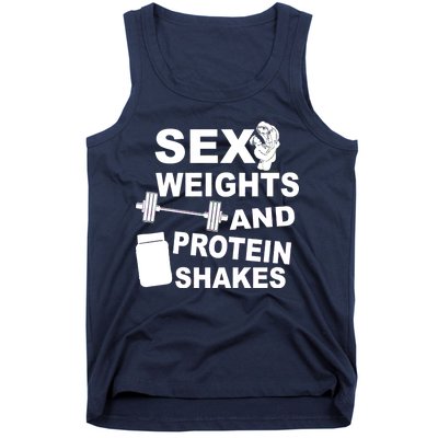 Sex Weights Protein Shakes Tank Top