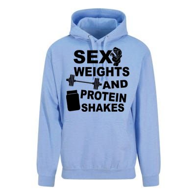 Sex Weights Protein Shakes Unisex Surf Hoodie