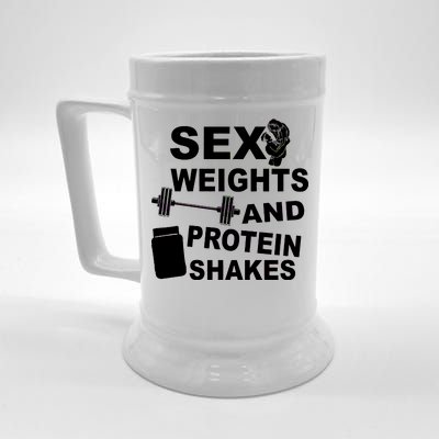 Sex Weights Protein Shakes Beer Stein