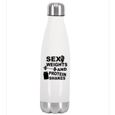 Sex Weights Protein Shakes Stainless Steel Insulated Water Bottle