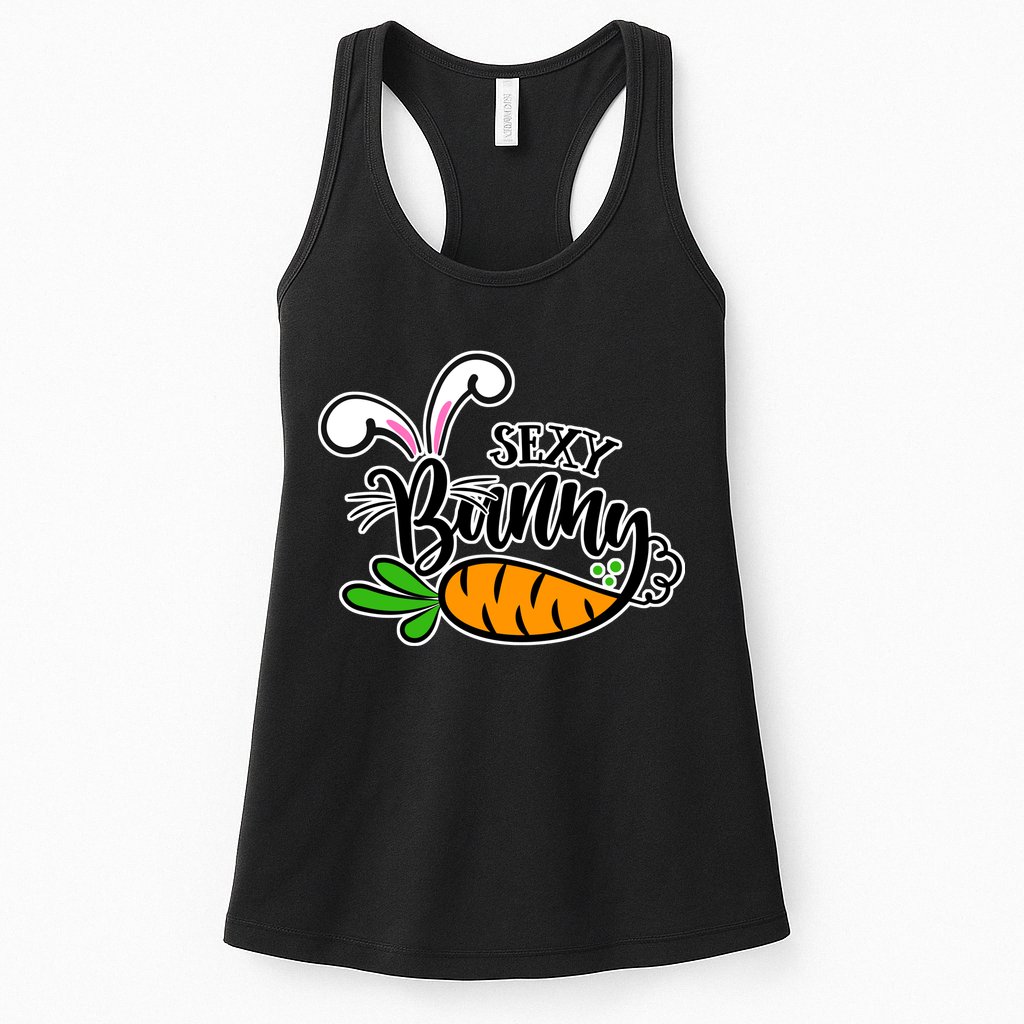 Sexy Bunny Funny Easter Womens Tank Top