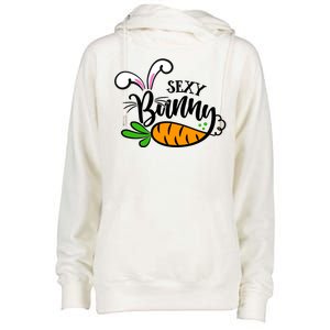 Sexy Bunny Funny Easter Womens Funnel Neck Pullover Hood