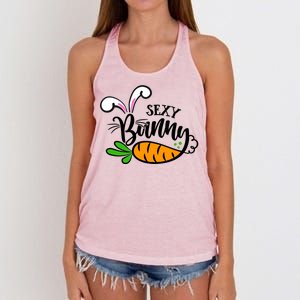 Sexy Bunny Funny Easter Women's Knotted Racerback Tank