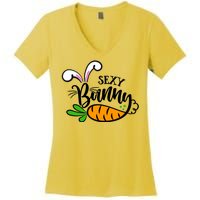 Sexy Bunny Funny Easter Women's V-Neck T-Shirt