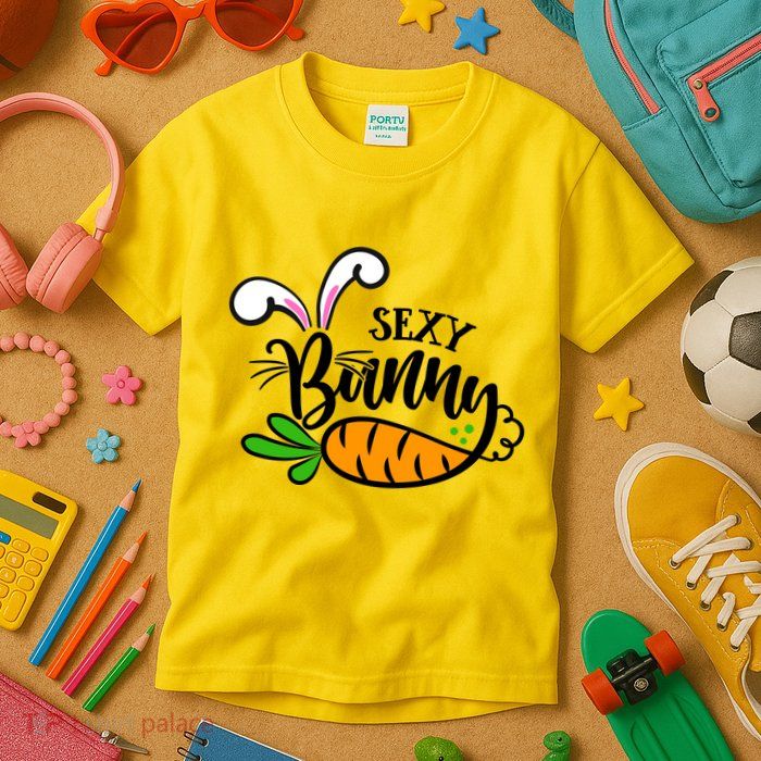 Sexy Bunny Funny Easter Kids T-Shirt