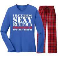 Sexy Firefighter  Women's Long Sleeve Flannel Pajama Set 