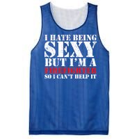 Sexy Firefighter  Mesh Reversible Basketball Jersey Tank