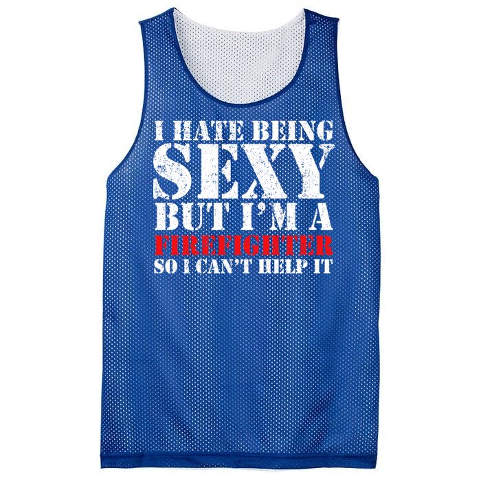 Sexy Firefighter  Mesh Reversible Basketball Jersey Tank