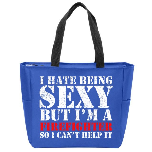 Sexy Firefighter  Zip Tote Bag