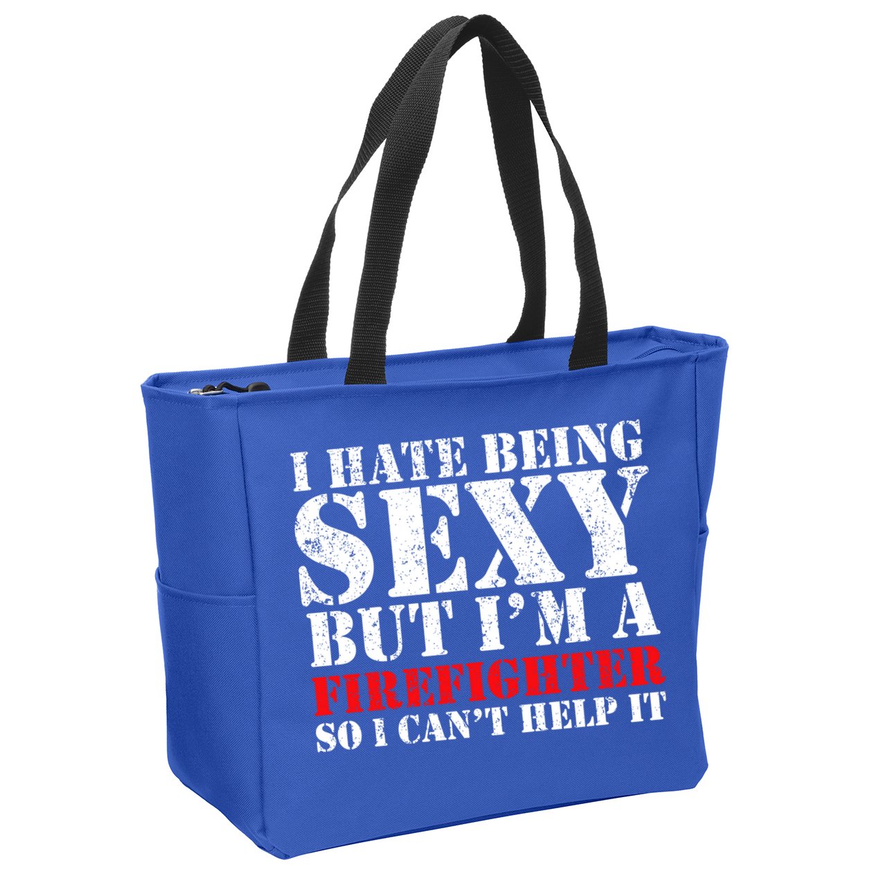 Sexy Firefighter  Zip Tote Bag