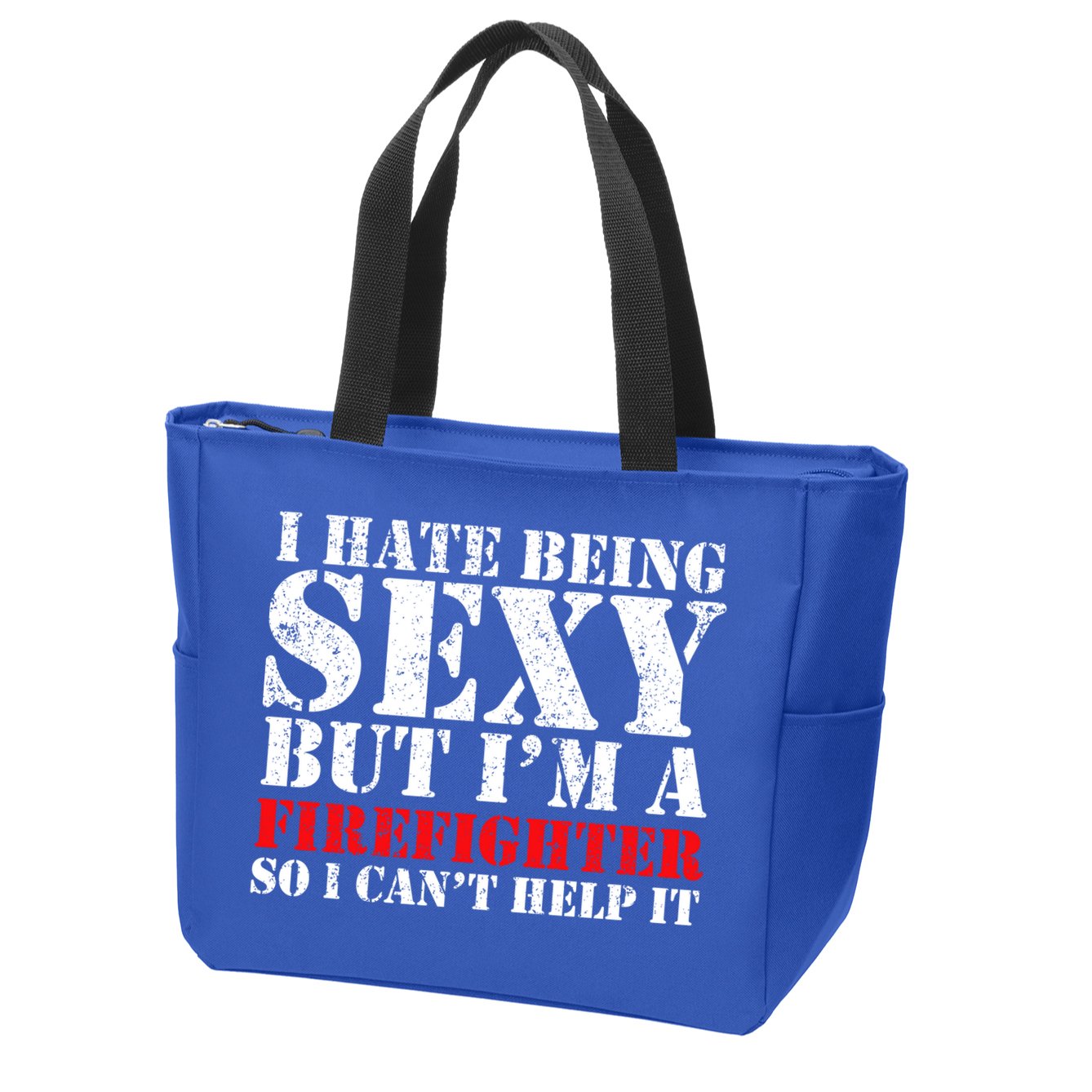 Sexy Firefighter  Zip Tote Bag