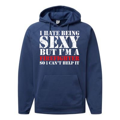 Sexy Firefighter  Performance Fleece Hoodie