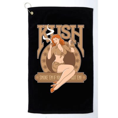 Sexy Lady Kush Smoke Marijuana Golf Towel